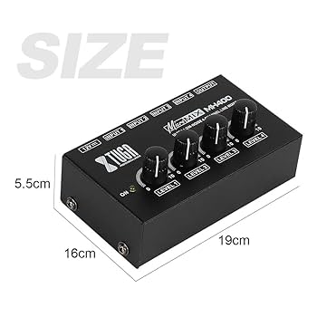 オーディオミキサー 4ch 小型 軽量 MicroMIX MH-400！送料無料 Amazon | XTUGA MH400サウンドミキサー超小型低ノイズ4